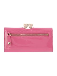 Ted Baker Large pink hearts flapover purse   