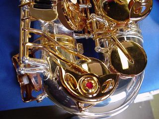 New Selmer Silver & Gold alto sax w/Selmer care kit + Selmer USA