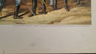 Antique 19c Kurz Allison Civil War Colored Lithograph