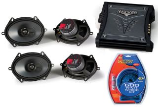 Kicker Car Stereo KS68 6x8 5x7 Four Speakers ZX200 4 Amplifier Amp