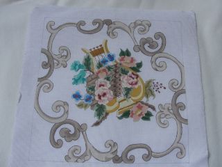 Delightful pair of squares suitable as chair covers or large pillows.