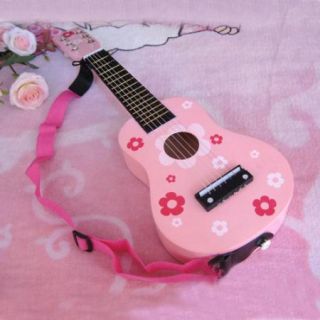 New Pink Childrens Acoustic Guitar Ideal Kids Gift