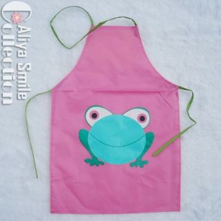 Cute Frog Kids Kitchen Garden Apron Lovely Child Pinafore Gift 5 Color
