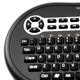 Mini 2 4GHz Wireless RF MCE Keyboard w 11 Hot Keys Mouse Trackball US