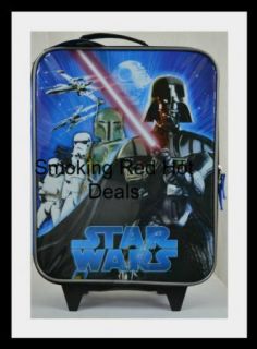 Star Wars Rolling Luggage Suitcase Kids RARE Darth Vader Storm