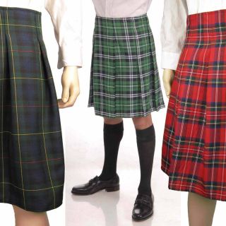 Scottish Green Red Plaid Black Watch Kilt Scottsman Costume Adult Men