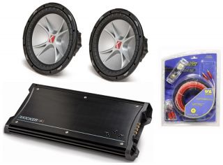 Kicker Car Stereo Subwoofer Package Includes 2 CVR15 Subs ZX750 1 Amp