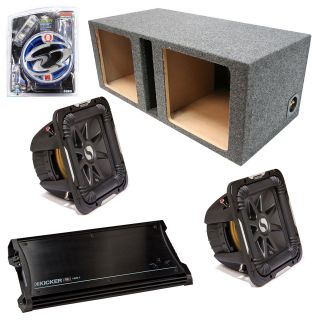 Kicker Car Audio Dual 12 S12L7 L7 Square Ported Speaker Sub Box