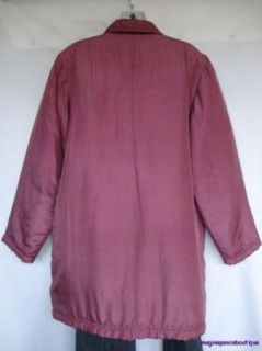 Boutique Kiko Magenta Mauve Purple Soft Silk Warm Lightweight Coat
