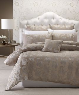 Pce Fleur Linen Jacquard Queen King Size Comforter Set