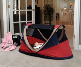 Kidco Peapod Plus Portable Infant Travel Bed Tent Red