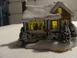Thomas Kinkade 2008 Childhood Home Lighted Christmas Cottage from