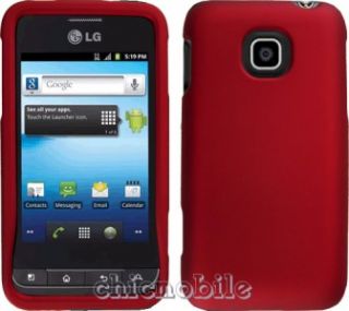 Premium Titanium Red Case Cover  Net 10 LG Optimus Net L45C