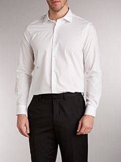 Peter Werth Long sleeve stretch poplin shirt White   