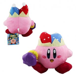 Kirby Jumbo w Stars Red Blue Cap 8 Soft Plush Toy
