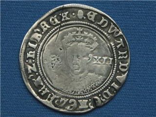Edward VI Shilling Fine Silver Issue mm TUN