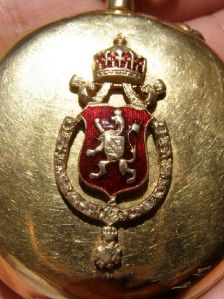 antique Swiss 18k gold&diamonds chronograph watch for King Ferdinand I