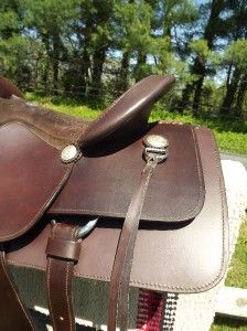 16 Seat Used King Series Brown Leather Western Saddle #KS516 W/ Back