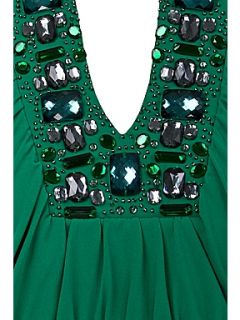 Alexon Green jewelled halter dress Green   