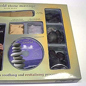 Hot and Cold Stone Massage Kit Set with Instructional Book and