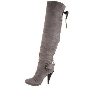 Two Lips Kinky Thigh High Boots Gray 8 5 39 5