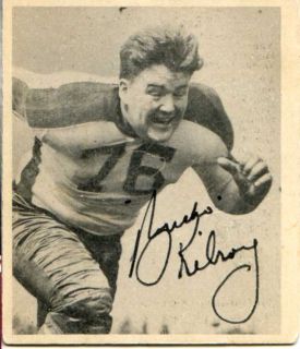 Bucko Kilroy Longtime Eagles Star 1948 Bowman Autographed