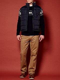 Howick Woodbury borg gilet Navy   