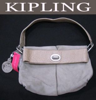 Kipling HB6095 Taylor Grey Mist Leather Handbag Purse