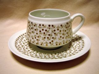 ARABIA Finland, Esteri Tomula, Kimmel, Vintage Coffee Cup and Saucer