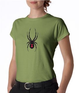 Black Widow Spider Ladies Tee Shirt