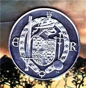 Franklin Mint Kings of England Sterling Silver Round