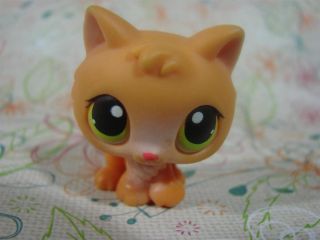 Littlest Pet Shop LPS 86 Orange Baby Kitten Green Eyes Retired