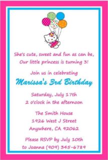 Hello Kitty Birthday Party Invitation Favor Water Candy