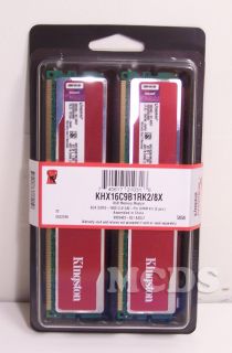 New Kingston 8GB HyperX (2 x 4GB) 240 Pin DDR3 SDRAM DDR3 KHX16C9B1RK2