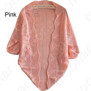 Hollow Floral Sleeve Cardigan Sweater Knit Tops Blouse Bolero