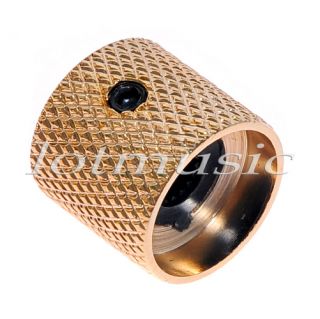 2pcs High Quality Bronze Dome Guitar Knob Screw Style Solid Shaft GOLD