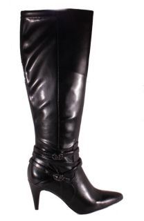 Calvin Klein Womens Norina Stretch Black Knee High Dress Boots E7643