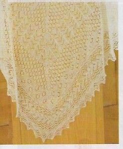 Baby Cobweb Christening Shawl Knitting Pattern Heirloom