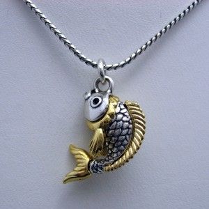 Necklace China Tale Gold Koi Fish Lucky Charm Snake Chain New