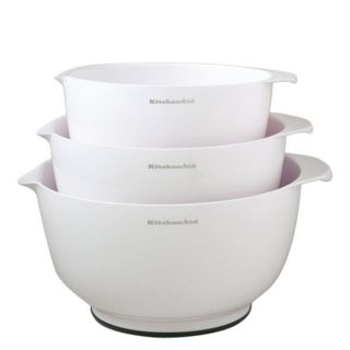 KitchenAid Polypropylene Mixing Bowl Set 3 White