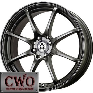 17 Black Konig Feather Wheels Rims 4x100 4 Lug Civic Mini G5 Cobalt XB