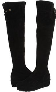 511 Kooba Larissa Wedge Suede Over The Knee Boots Size 7 5 EU 37 5