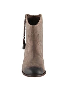 Aldo Fastrost Mid Heel Western Ankle Boots Taupe   