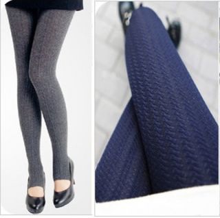 Cable Knit Leggings Warm Tights Winter Tights Pants Skinny