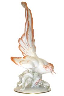 Fritz Heidenreich Tropical Bird Porcelain Figurine for Rosenthal