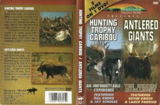 Hunting Trophy Caribou Antlered Giants Moose 2 Films on 1 DVD New