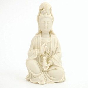 Kwan Yin Statue Resin Guan Quan Goddess Buddhist Deity