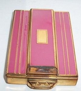 Vintage Art Deco K K Kotler Kopit Compact Powder Rouge Lipstick Comb