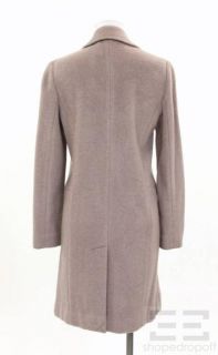 Agence Blush Grey Wool Silk Single Button Coat Size 4 New