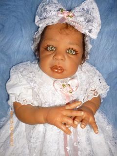Reborn Baby Girl AA Biracial Kyra Stunning Green Eyes A Must Have